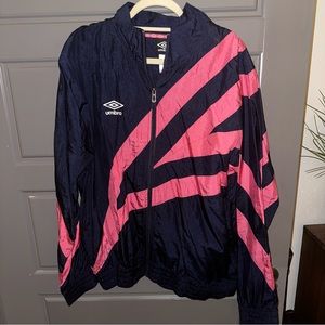 Umbro Navy Pink Retro Windbreaker